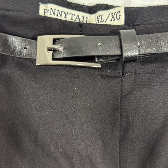 Ponny Tail Belted Black Women’s Trousers Size XL - Picture 4 of 9